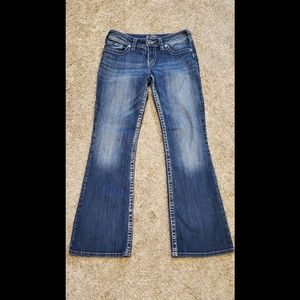 Women's Silver Jeans Size 28 x 32 Suki Boot Cut Actual 31" Inseam